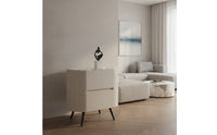 Side Cabinet Compact Cabinet with Marble Top Freestanding End Table with Storage for Living Room, Entryway, Bedroom