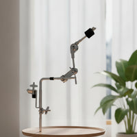 Easy to Adjust Cymbal Arm with Clamp Space-Saving Cymbal Arm Extension Arm Stable Drum Extension Bracket Universal Compatibility for Drummers