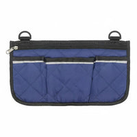Side Storage Bag with Reflective Strips Quilted Organizer Compact Pouch for Child Transport