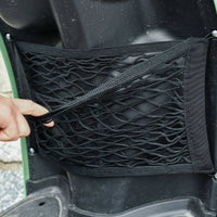 Elastic Mesh Scooter Bag Double-Layer Scooter Front Bag Vehicle Accessory Reinforced Edging Loop Attachment