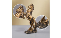 Horse Figurine with Textured Base Rearing Horse Figurine Abstract Decor for Art Collectors, Entryway