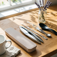 6 Pieces Seafood Spoon and Utensil Set Rust-Resistant Seafood Tools Kit Gift