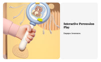 Early Music Exploration Pellet Drum perceptual Development Handheld rattle Easy to Play Infant Toy Hand-visual Coordination Training for Infants, young children, play period, Nursery, Home Use, portable