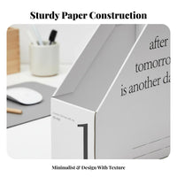 foldable upright document Holder Large Capacity Foldable periodical document Space Saving Desktop Organizer Easy Assembly for Students, Home Users, educators, Study Room, storage shelf, Classroom, Library