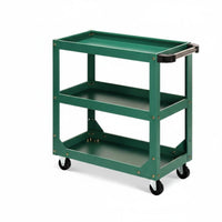 High Load Capacity 3-Tier Tool Cart Thickened Steel Plate 3 Tier Rolling Tool Cart Rugged & Long-Lasting Construction Heavy Duty Rolling Trolley Lockable Wheels for Technicians, Warehouse Workers, DIY Enthusiasts, Factory, Auto Repair Shop, Job Site