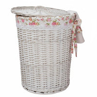 Natural Material Bamboo Basket Multi-Purpose Handwoven Rattan Clothes Basket Stylish Design Wicker Storage Bin Removable Liner Bags for Students