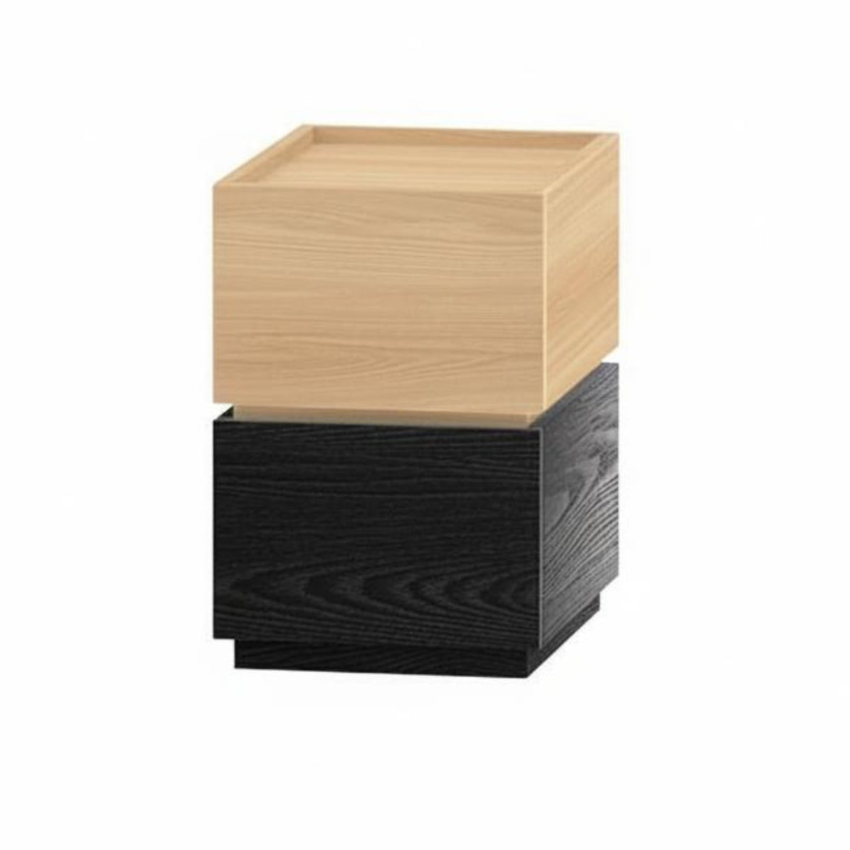 Minimalist Design Two-Tone Drawer Unit Multi-Purpose Nightstand Compact Size Bedside Table Modern Design for Apartment Dwellers, Homeowners, Tatami Room, Small Areas, Entryway, Closet