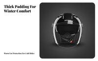 3/4 Open Face Helmet Warm Winter Liner Multi-Season Riding Helmet Anti-Fog & Rainproof Head Protection for Men, Women, Daily Commuting