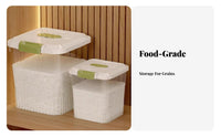 Moisture-Proof Rice Storage Bin Large Capacity Airtight Rice Container Transparent Body for Bakers