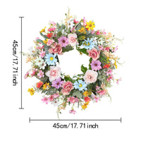 Vibrant Colors Seasonal Floret Wreath Handmade House Decoration Realistic Look for Party