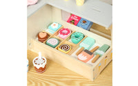 Imaginative Play Ice Cream Shop Playset Dessert-Themed Wooden Ice Cream Shop Pastel