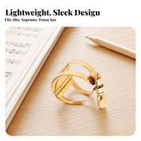 Banded Brass Saxophone Ligature Tightening Screw Gold Saxophone Mouthpiece Clamp