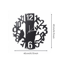 Silhouette Wall Clock Decorative Iron Wall Clock Elegant for Living Room, Office