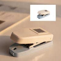 Spring-Loaded Paper Punch with Embossing Tool Compact Handheld Paper Punch Easy-Push Versatile for Journaling