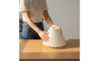 Pleated Lampshade Translucent DIY Lamp Shade Washable for DIYers