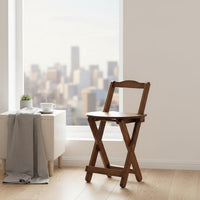 Foldable Folding Bar Stool with Backrest Space-Saving Folding Counter Stool with Backrest Sturdy Construction Collapsible Chair Lightweight for Apartment Dwellers, Homeowners, Event Crew, Small Areas, Kitchen, Living Room, Balcony
