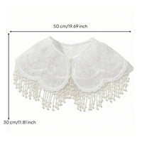 Shoulder Cape Translucent Faux Collar V-Neck for Formal Events, Photo Shoots