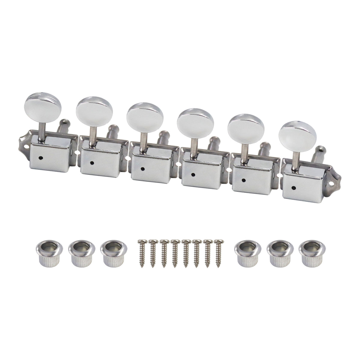 6 Pieces Guitar Tuning Machines Replacement Guitar Machine Heads Hardware Metal for Guitarists