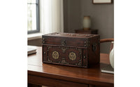 Storage Chest with Hinged Lid Decorative Wooden Storage Box with Latch Keepsake Chest with Hinged Lid Distressed for Newlyweds