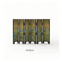 Tabletop Folding Screen Oriental Tabletop Divider Elegant Decorative Ornament for Study, Office, Bookshelf