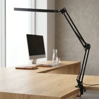 Space-Saving LED Desk Lamp with Clamp Folding Desk Lamp with Clamp Compact Reading Light Slim for Students