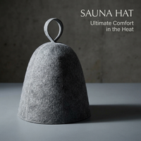 Wool Sauna Hat for Spa Relaxation, Steam Room Accessories, Heat Dry Headrest, Sauna Cap for Steam Bath, Comfortable Sauna Beanie for Home Use
