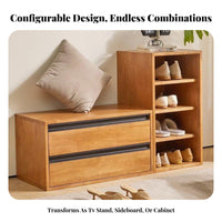 Customizable Layout Independentstanding Storage Cube Retro Design Independentstanding Cube Organizer Multi-Functional Bookcase Large Capacity for Book Lovers, Homeowners, Office Workers, Study Room, Bedroom, Small Areas, Entryway