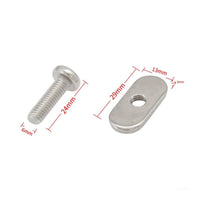 4 Pieces 304 Stainless Steel M6 T-Slot Nut Easy to Install Kayak Track Screws Wide Compatibility Kayak Track Nut and Screw No Drilling Required for Boating