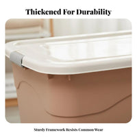 Large Capacity Stackable container with Lid exceptionally Thick Stackable Lidded Container long-lasting Household Storage Space-Saving for homeowners, creamice Workers, Dorm Room, Bedroom, Closet, Kitchen