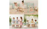 Ice Cream Display Stand Tabletop Toy Ice Cream Shop Wooden Play Food Set Pretend Playset Imaginative for Children, Playroom