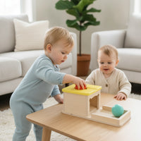 Developmental Shape Sorting Toy Box Multi-Functional Object Permanence Box Early Learning Educational for Toddlers, Babies, Parents, Playroom, Nursery, Classroom