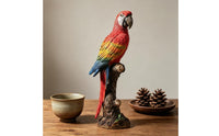 Resin Parrot Model Lively Colors Realistic Parrot Statue European Style House Decoration for Entryway, Office