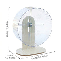 Silent Hamster Wheel and Night Guardian Wheel, 24cm Exercise Spinner with Density Board Bracket, Anti-Slip Surface for Dwarf Hamsters