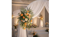 Artificial Floral Arrangement Wilt Wedding Flower Arrangement Pre-Made Faux Flower Runner for Event Planners, Photo Backdrop