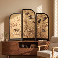 Three-Panel Desktop Screen New Chinese-Style Mini Folding Screen 3-Panel Divider Arched Tabletop Divider Decorative