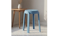 Stackable Plastic Stool Nordic Design Round Plastic Stool Household Furniture Versatile No Assembly for Entryway, Bedroom