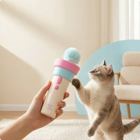 Cat Toy Rod Toy with Plushy Orb Automatic Teaser with Fluff-Tipped Teaser Handheld Cat Teaser for Cats, Kittens, Pet Training