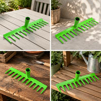 Garden Rake, Heavy Duty Iron Rake with Multiple Tines for Farming and Gardening