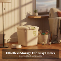 Moisture-Proof Rice Storage Bin Transparent Body Large Capacity Pet Food Bin Safe for Kitchen