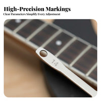 9 Pieces Professional Grade Fretboard Radius Measurement Tool Stainless Steel Fretboard Radius Gauge Portable for DIY Hobbyists, Repair Shop