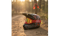 Full-Face Helmet with Visor Glossy Dirt Bike Helmet Multiple Air Vents Comfortable for Motocross Riders