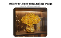 Creative Gift Citrine Wealth Tree Exquisite Workmanship Feng Shui Wealth Tree Artisanal House Decoration for Business Owners, Homeowners, Adults, Living Room, Office, Shop, Reception Area
