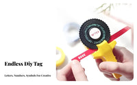 Embossed Text Manual Tape Writer DIY tasks Manual three-dimensional marker Embosser No Batteries Required markering Device Portable for notebook lovers, Crafters, Students, notebooking, Scrapbooking, School, Kitchen