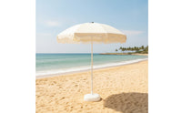 Freestanding Umbrella with Fringed Canopy Outdoor Patio Umbrella Vintage-Inspired Fringe Sunshade Tassel for Garden, Backyard, Market Stall