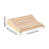 Wooden Sauna Headrest Light Wood Finish Spa Accessory Curved Wellness Equipment