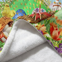 Easter Throw Blanket Soft Warm Fleece Blanket Couch Throw for Sofa Couch Bed, Gifts for Parents, Kids, Friends