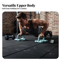 2 Pieces I-Shaped Press-up Grips Easy to Assemble Detachable Press-up Stand Strength Training Equipment Portable Long-Lasting