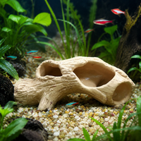 Creature Hide, Aquarium Hide, Aquarium Cave, Submersible Porous Shelter with Hiding Spots, Breeding Chambers, 2 Pieces