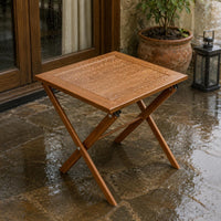 Folding Side Table Space-Saving Square-Shaped Side Table Easy to Move Home Furniture