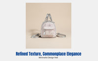 Artistic Mini Backpack, Floral Pattern, PU Leather, Lightweight, Travel, Unisex